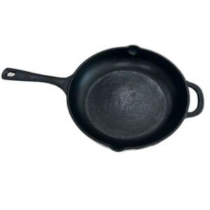 Paula Deen Cast Iron Skillet Pouring Spouts Swirled Bottom 12”